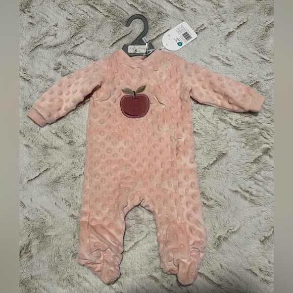 Kyle & Deena Other - Kyle & Deena Pink Baby Dotted Textured Footie